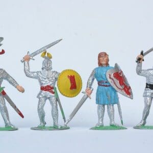 SOLD Timpo Solid Foot Knights - FULL SILVER Paint