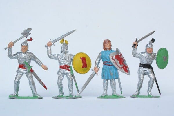 SOLD Timpo Solid Foot Knights - FULL SILVER Paint