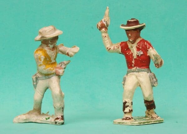 SOLD Trojan 50mm Cowboys (Marx Copies) - WHITE Plastic!