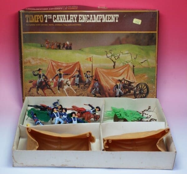 SOLD Timpo US 7th Cavalry Encampment Set Boxed