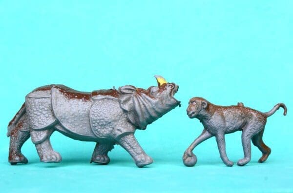 BACK in STOCK! Cherilea Zoo Rhino & Monkey - Hollowcast Moulds