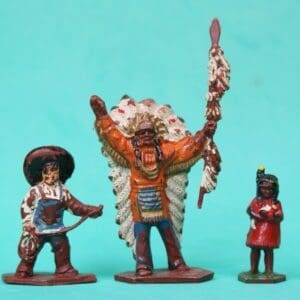 SOLD Lone Star Wild West Set Children and Chief with Spear