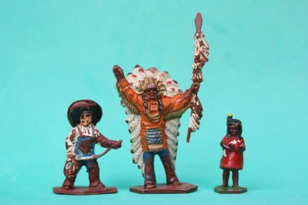 SOLD Lone Star Wild West Set Children and Chief with Spear