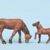 NEW! Speedwell Farm Colt and Feeding Horse- CHOCOLATE Plastic! - Image 3