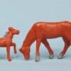 NEW! Speedwell Farm Colt and Feeding Horse- CHESTNUT Plastic! - Image 3