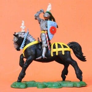 SOLD Swoppet C15th Mounted Knight Attacking #2