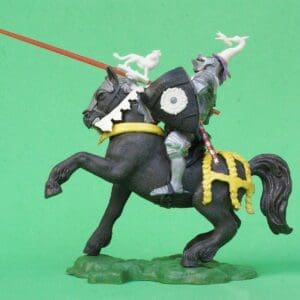 SOLD Swoppet C15th Century Mounted Knight Defending #1
