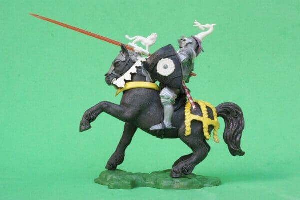 SOLD Swoppet C15th Century Mounted Knight Defending #1