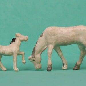 NEW! Speedwell Farm Colt and Feeding Horse - WHITE Plastic!