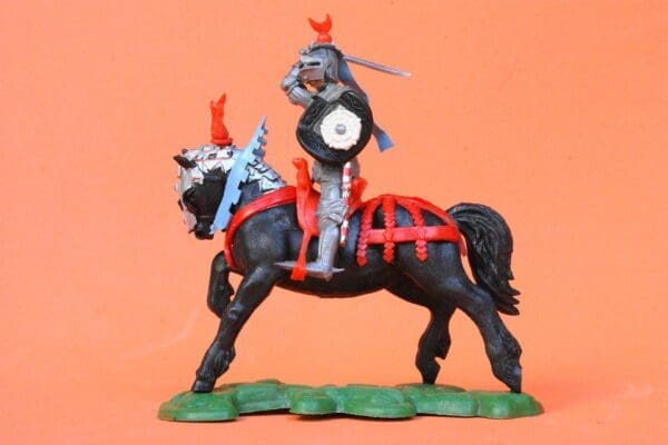 SOLD Swoppet C15th Mounted Knight Attacking #3