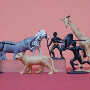 SOLD Charbens Jungle Safari Set African Natives & Lioness