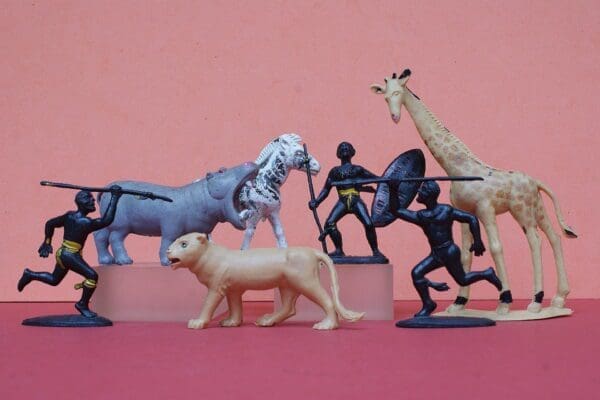 SOLD Charbens Jungle Safari Set African Natives & Lioness