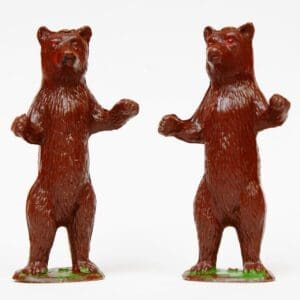 SOLD Charbens Standing Brown Bears - OVAL Bases!