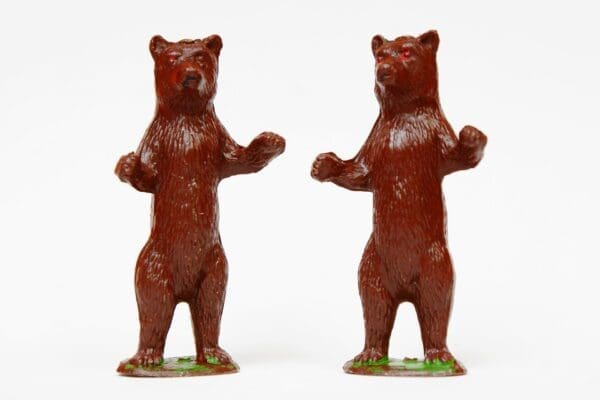 SOLD Charbens Standing Brown Bears - OVAL Bases!