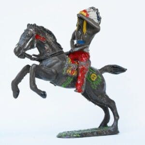 SOLD VP Indian Brave with Rifle on Rearing Horse