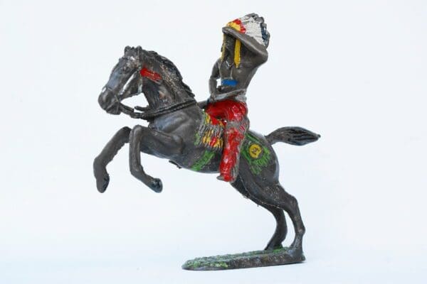 SOLD VP Indian Brave with Rifle on Rearing Horse