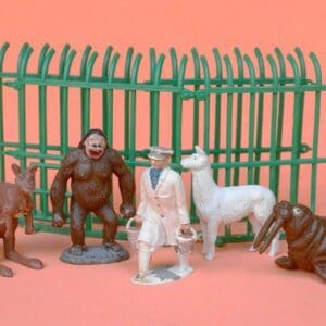 SOLD Timpo Zoo Cages & Animals No.9