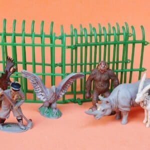 SOLD Timpo Zoo Cages & Animals No.12