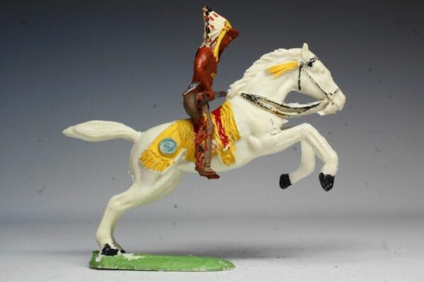 SOLD VP Indian Brave with Rifle on Rearing Horse - Image 2