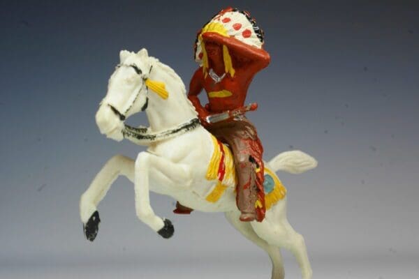 SOLD VP Indian Brave with Rifle on Rearing Horse