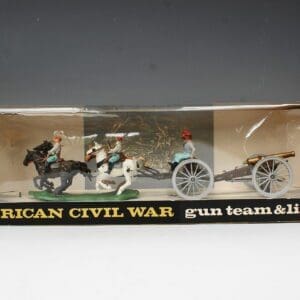 SOLD Britains ACW Confederate Gun Team & Limber - Window Box