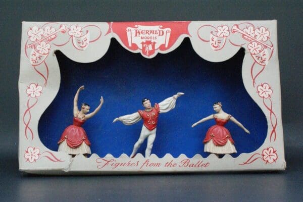 SOLD Herald Zang Rare RED Ballet Dancers Display Carton