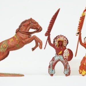 SOLD Speedwell Mounted Indian with Banner - Comes with 2 Riders!