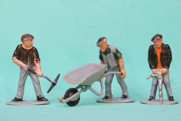 SOLD Blue Box Road Repair Set Workmen