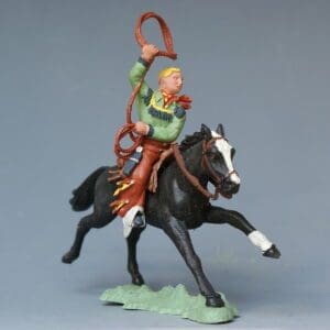 SOLD Herald Mounted Cowboy Lassoing - GREEN Shirt