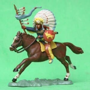SOLD Herald Zang Mounted Indian Chief - Superb Example!