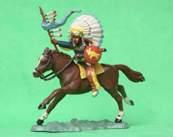SOLD Herald Zang Mounted Indian Chief - Superb Example!