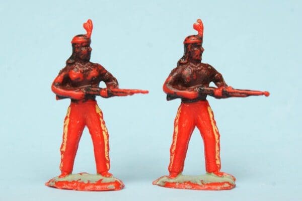 NEW! UNA Smaller Indians - Matching Pair RED Plastic!