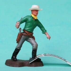 SOLD Swoppet 2nd Series Cowboy Knife-fighter with Shop Tag
