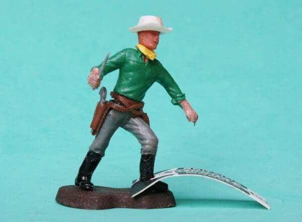 SOLD Swoppet 2nd Series Cowboy Knife-fighter with Shop Tag