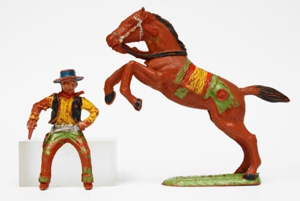 SOLD VP Mounted Cowboy on Leaping Horse #3
