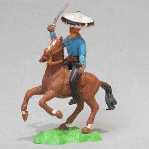 Crescent Mounted Mexican with Sword & Pistol