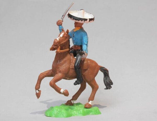 Crescent Mounted Mexican with Sword & Pistol