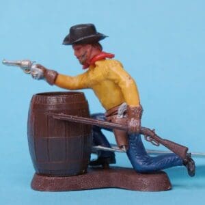 SOLD Swoppet 2nd Series Cowboy Firing from Cover with Tag