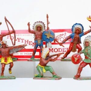 SOLD Crescent Full Set Indians (Early Spray-painted Headdresses)