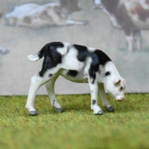 SOLD Herald Calf Feeding (Black & White) Spray-painted