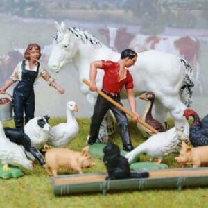 SOLD Herald Farm Labourer & Animals - Early Versions