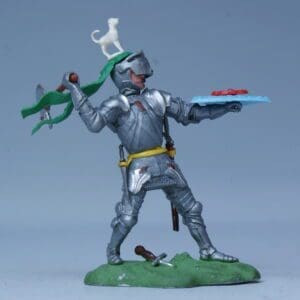 SOLD Swoppet C15th Century Knight with Axe - GREEN Favour