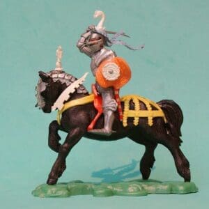 SOLD Swoppet C15th Century Mounted Knight Attacking