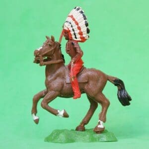 NEW! Crescent Mounted Indian with Lance & Tomahawk