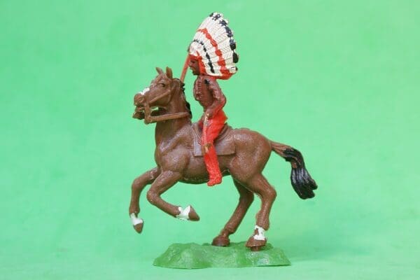 NEW! Crescent Mounted Indian with Lance & Tomahawk