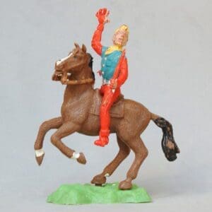 Crescent Wild West Mounted Cowboy Wounded by Arrow