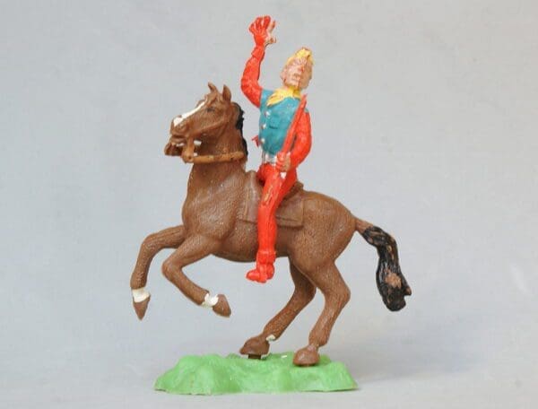 Crescent Wild West Mounted Cowboy Wounded by Arrow