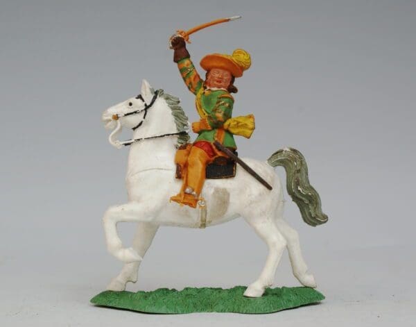SOLD ECW Mounted Cavalier Officer - White TEXTURED Horse