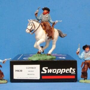 SOLD Swoppet Cowboy Sheriff - 1 Mounted, 2 On Foot (1958 Issue)
