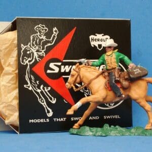 SOLD Swoppet Cowboy Mounted Bank Robber + REPRO Box #2